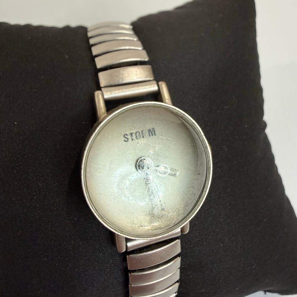 Vintage STORM Women’s Bubble Crystal Watch Stretch Bracelet Working Wristwatch